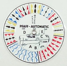 PFAFF Sewing Machine Stitch Pattern Design Wheel 260 360 368