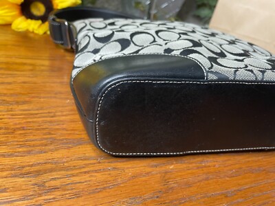 COACH VINTAGE SIGNATURE SLIM DUFFLE 6347 CROSSBODY HANDBAG PURSE