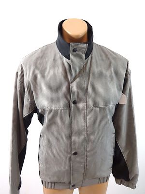 NWT Forresters Herren Schwarz & Tan Regenjacke Windbreaker Jacke Größe S