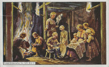 49/176  SAMMELBILD GERMANEN CHERUSKER SPINNSTUBE GESINDE SPINNEN WEBEN SPINDEL