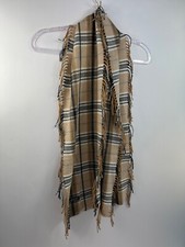 Cashmink by V. Fraas Scarf Brown Plaid Check Scarf Made in Germany