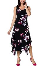 C Wonder by Christian Siriano Jersey Knit Shirred Tank Dress Black