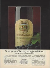 1979 Almaden Cabernet Sauvignon Wine vintage print ad 70's advertisement