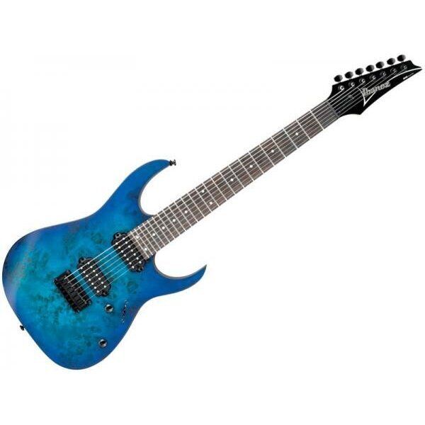 Ibanez RG7421PB-SBF Sapphire Blue Flat 7-Strings Electric Guitar with Soft Case