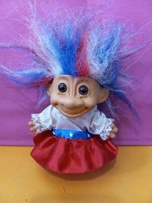 Vintage Russ Troll Doll: USA red,white and blue 5inch hair RED WHITE AND BLUE
