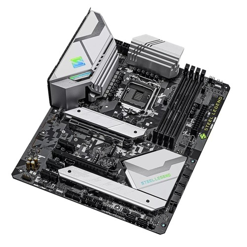 ASRock Z590 Steel Legend Motherboard ATX Intel Z590 LGA1200 DDR4 SATA3 M.2 HDMI - Picture 3 of 4