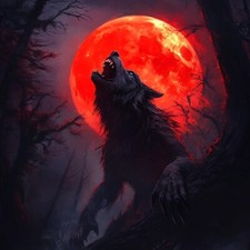 Wall decal sticker werewolf howling wall sticker 18 x 18 cm large