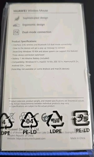 Huawei CD26 SE Metal wheel 2.4G Wireless Bluetooth 5.0 Mouse New Sealed - Picture 8 of 8