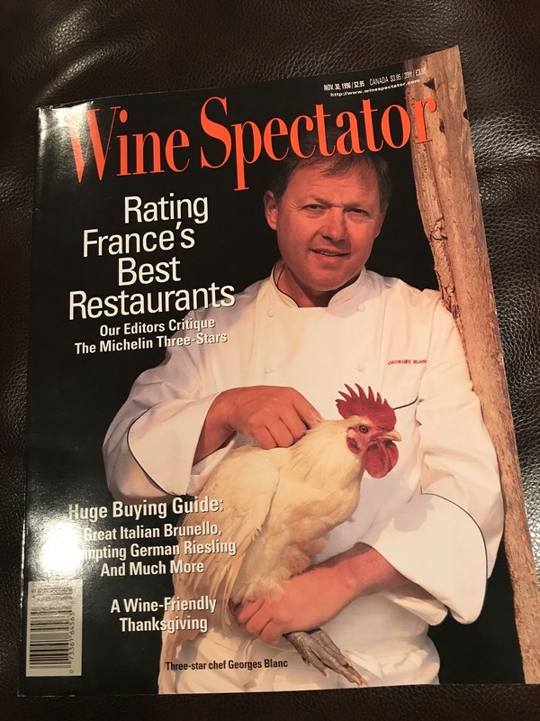 WINE SPECTATOR MAGAZINE- FRANCES BEST RESTAURANTS- CHEF GEORGES BLANC - CULINARY