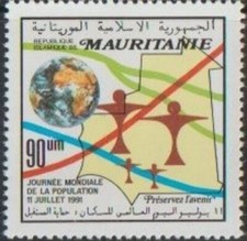 Mauritanie Mauritania - 1991 - Journée mondiale de la population - MNH
