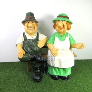 Oma Buch Opa Bank Gratenfigur Gartenbank Figuren Garten Rentner Figur