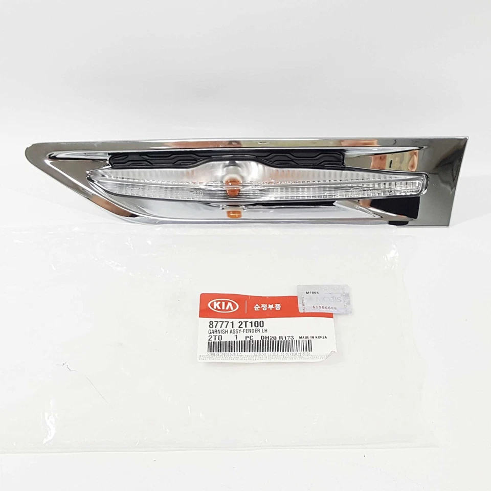 Side Fender Chrome Garnish Turn Signal Lamp LH RH 2EA For Kia Optima 2011-2015 - Imagem 3 de 4