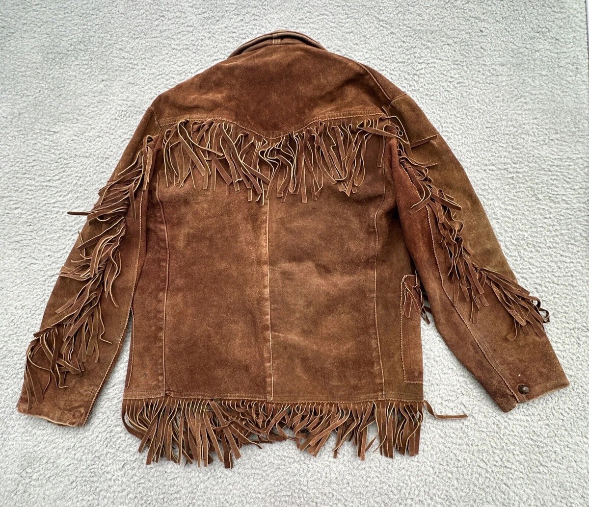 Vtg Mexican Leather Southwestern Hippie Jacket Dennis Hopper Easy 