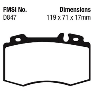 Pastillas de freno delanteras EBC DP41363R Yellowstuff para Mercedes-Benz CL500 2000-2006 Foto 4 de 4