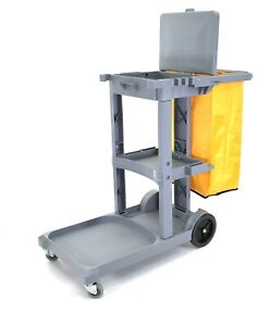 Commercial Housekeeping Janitorial Cart With Vinyl Bag Af08170a Blue