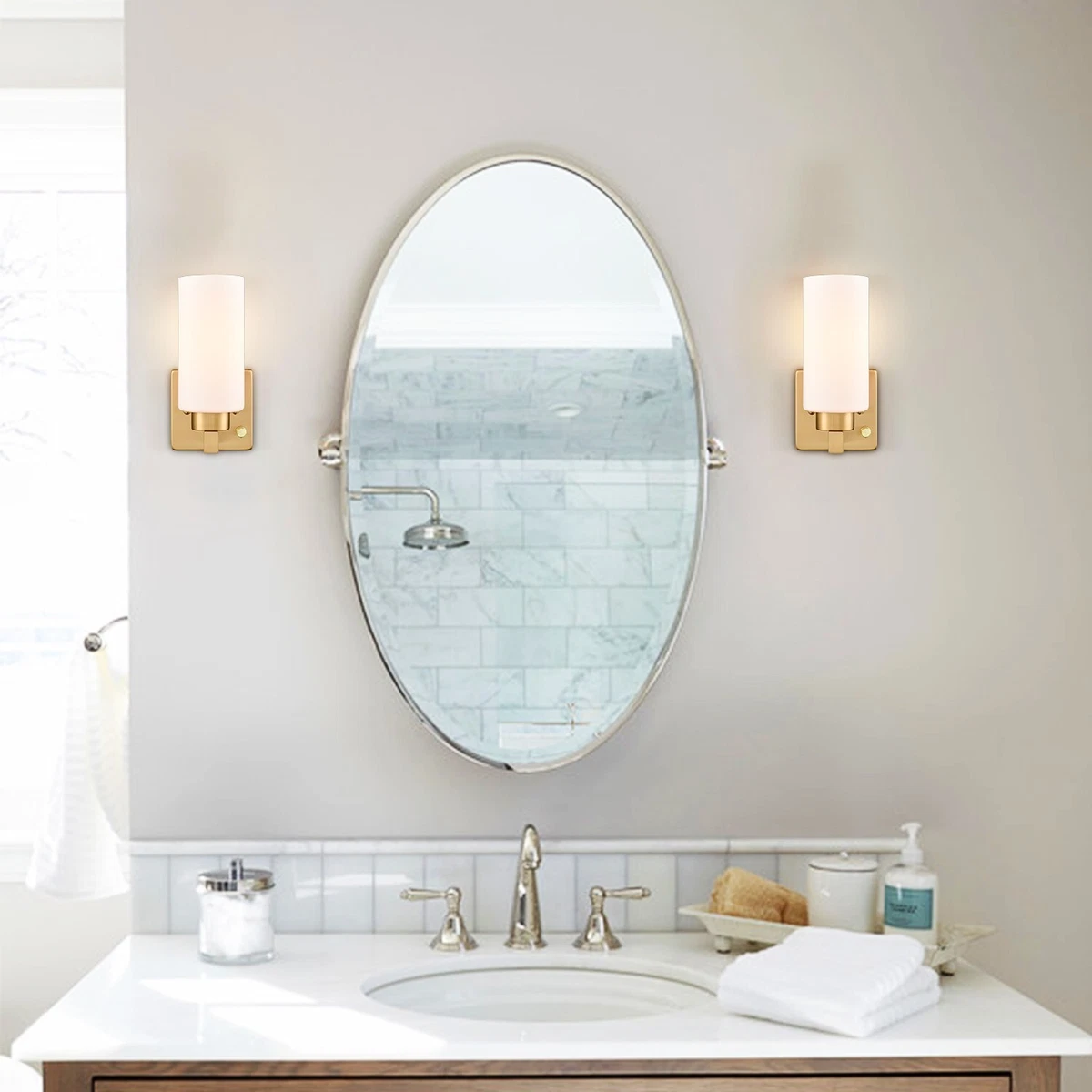 Vanity light with sale plug in cord