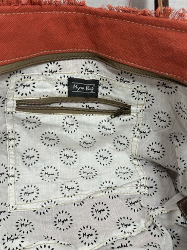Myra Upcycled Canvas & Leather "LE CAFE DE LA PLACE PROVENCE" Tote Handbag - Picture 6 of 14
