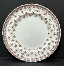Spode Fleur de Lys Brown Dinner Plate 10 1/8"