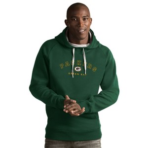 Green Bay Packers Antigua Green Embroidered Victory Pullover Hoodie Sweatshirt | eBay