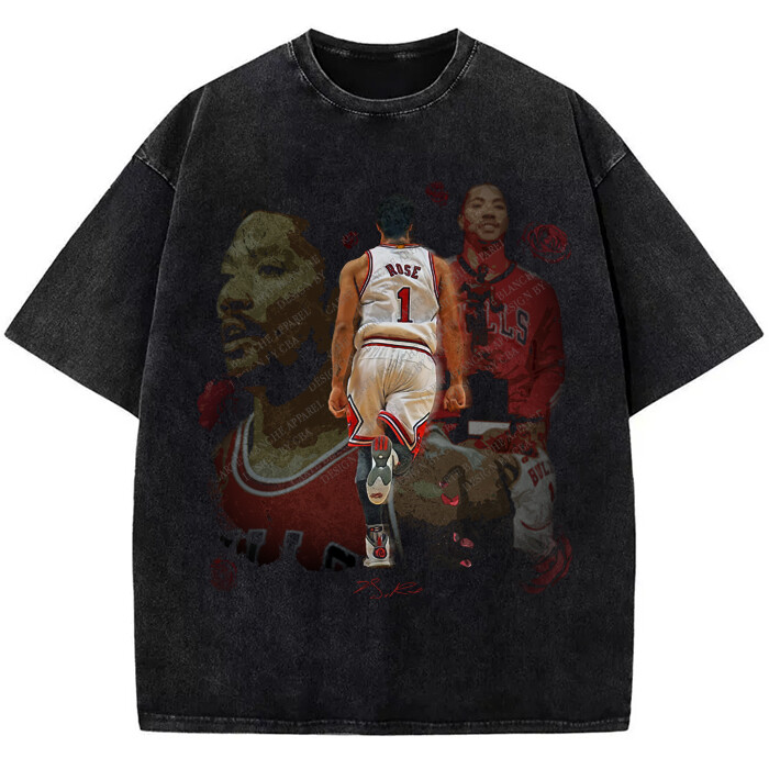 Thank You Derrick Rose Retirement Basketball Career Tribute Custom Graphic  Tee