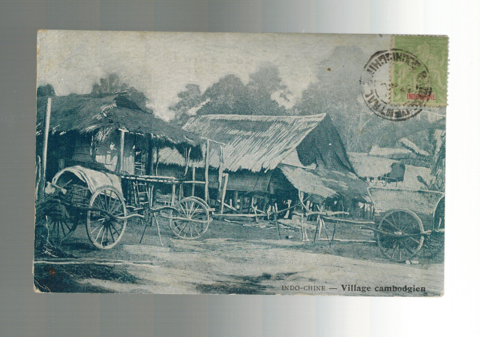 1904 Cambodia Max 64% OFF Real Quality inspection Picture Postcard Cover Local Villa to France