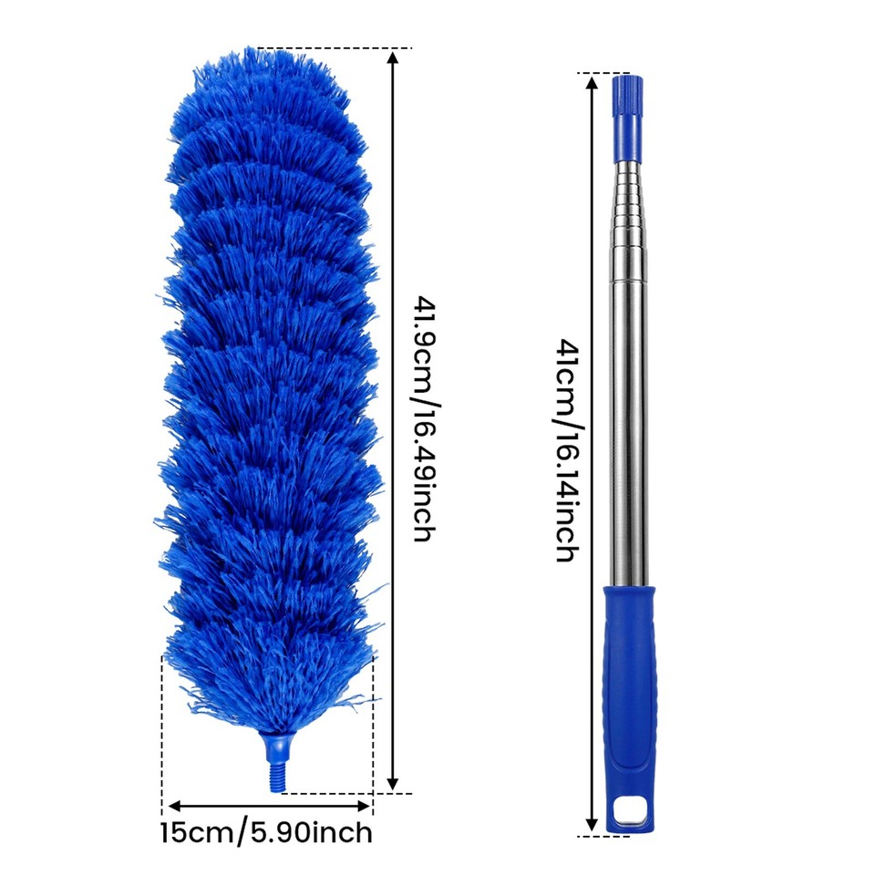High Reach Feather Duster with Telescopic Design for Safe and Effective