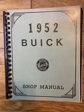 1952 Buick Shop Manual Special Super Roadmaster All Models 1952 Buick Shop Manual Special Super Roadmaster All Models