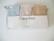 Calvin Klein Invisibles Thong Panty 3 Pack Multi QD3558 Sz M - NWT