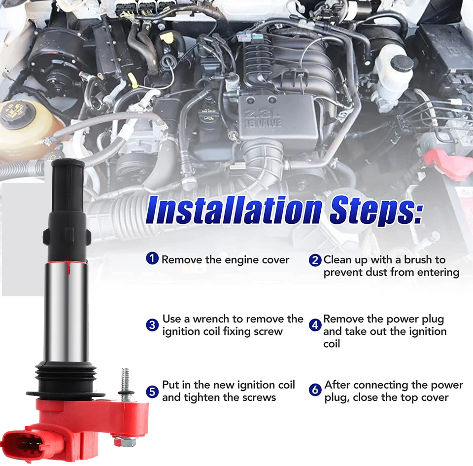 6X bobinas de encendido + 6X bujías para Chevy Traverse GMC Acadia Saturn 12583514 Foto 4 de 4