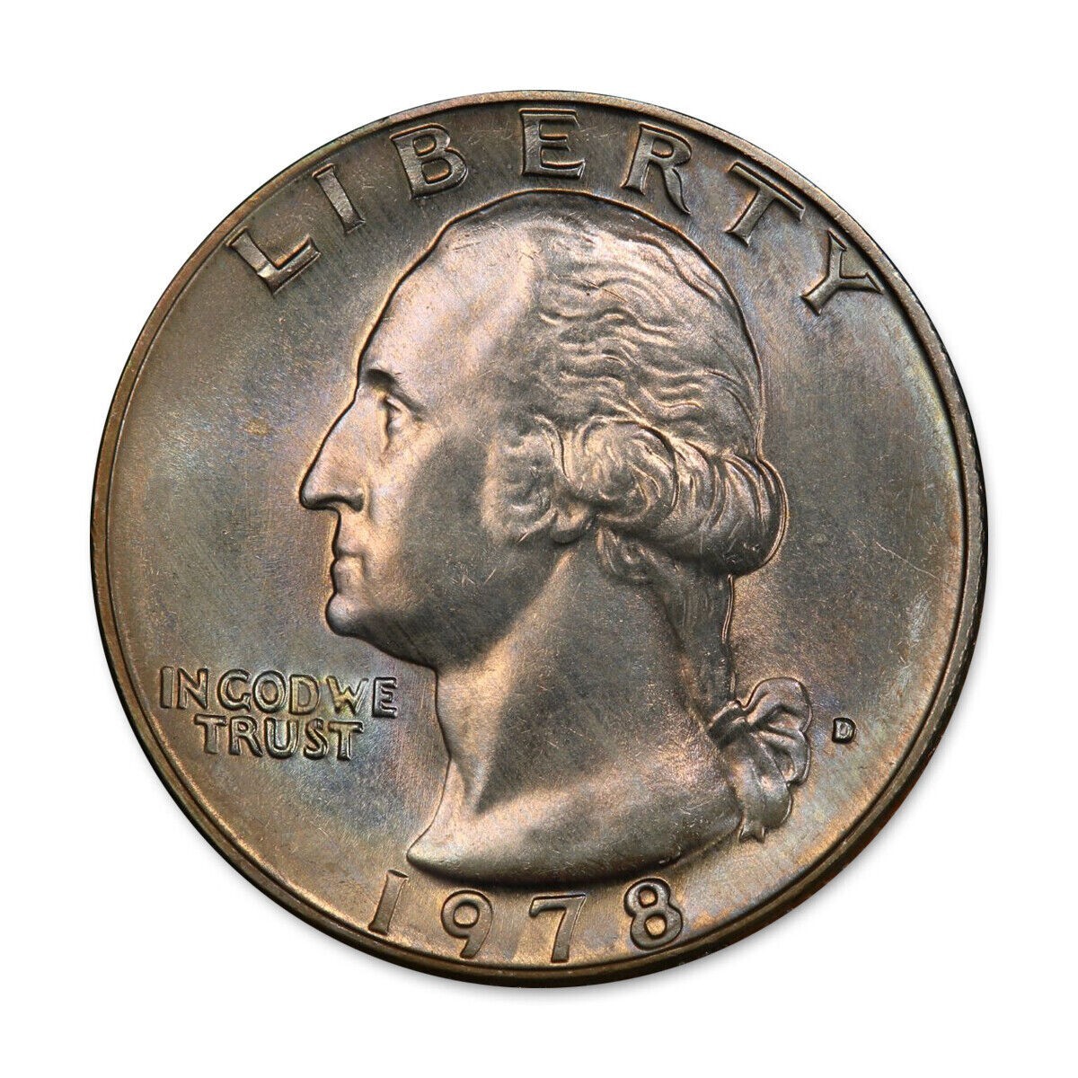 1978 D Washington Quarter 25c BU Brilliant Uncirculated - Detailed