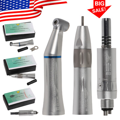 Dental Low Speed Handpiece Inner Water Contra Angle/Straight/ Air Motor 4Hole kt
