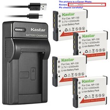 Kastar Battery Slim USB Charger for NP-130  Casio Exilim EX-ZR310GD EX-ZR310RD