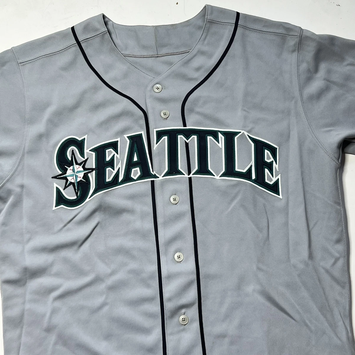 SEATTLE MARINERS Away Jersey MLB Size 46 Majestic Apparel HAS PATCH RD  DESCRIP