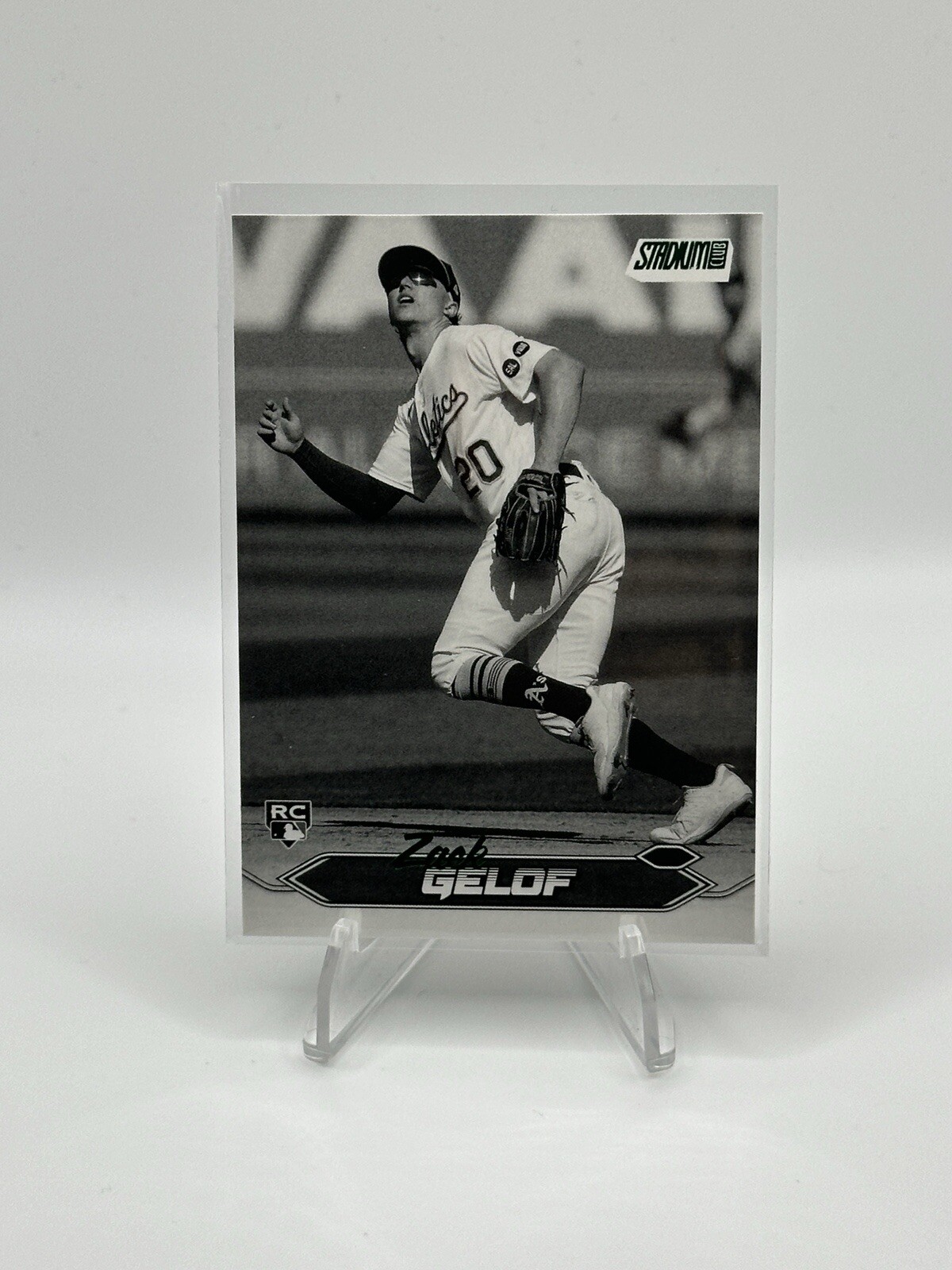 2024 Topps Stadium Club Zack Gelof Black And White Parallel #281 RC