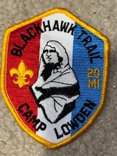 Boy Scout BSA Chief Blackhawk Camp Lowden Oregon Illinois 4 Historic Trail Patch