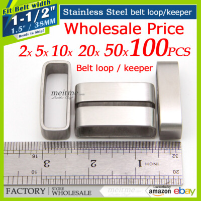 Wholesale Stainless Steel Belt loop Belt Buckle Keeper DIY Leather ...