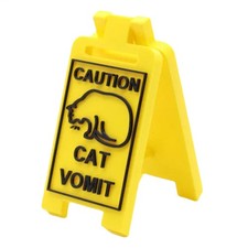 2x Cat Vomit Sign Warning Sign Cat Sign Decoration Courtyard Sign "Cat Vomit   
