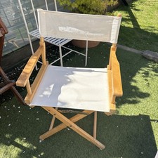 White Hardwood Director Chair.