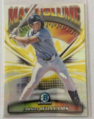Carson Williams 2025 Chrome Max Volume #MV-5 Rays 