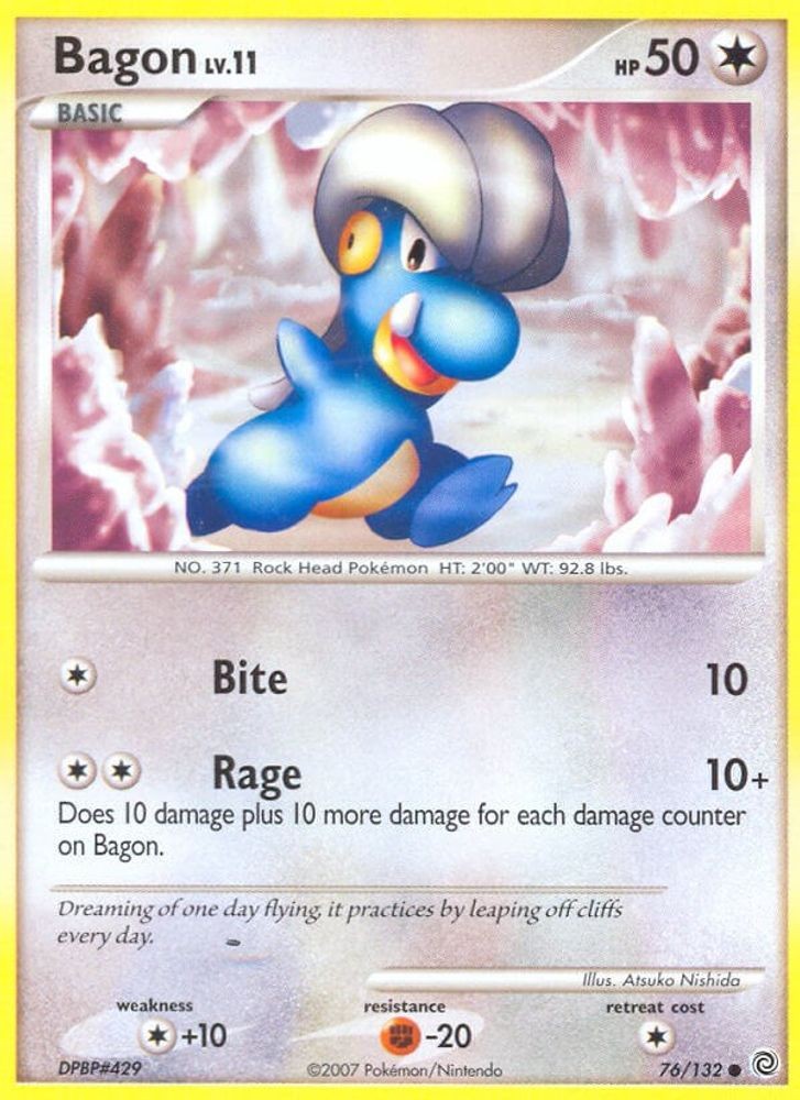 2007 Pokemon: Secret Wonders - Bagon (#76/132, Common, Heavily Played)