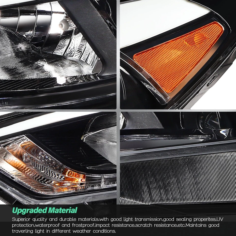 Fitfor 2016 2017 2018 Hyundai Tucson LED DRL Headlights Assembly w/Projector L+R Foto 4 de 4