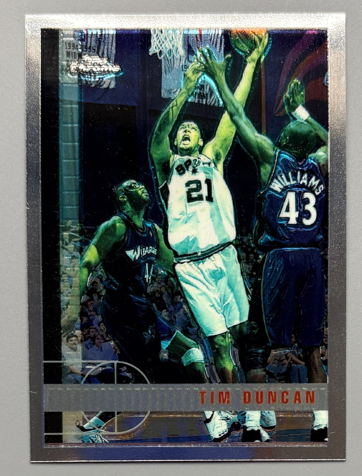 Tim Duncan 1997 Topps Chrome #115 Base Price Guide - Sports Card