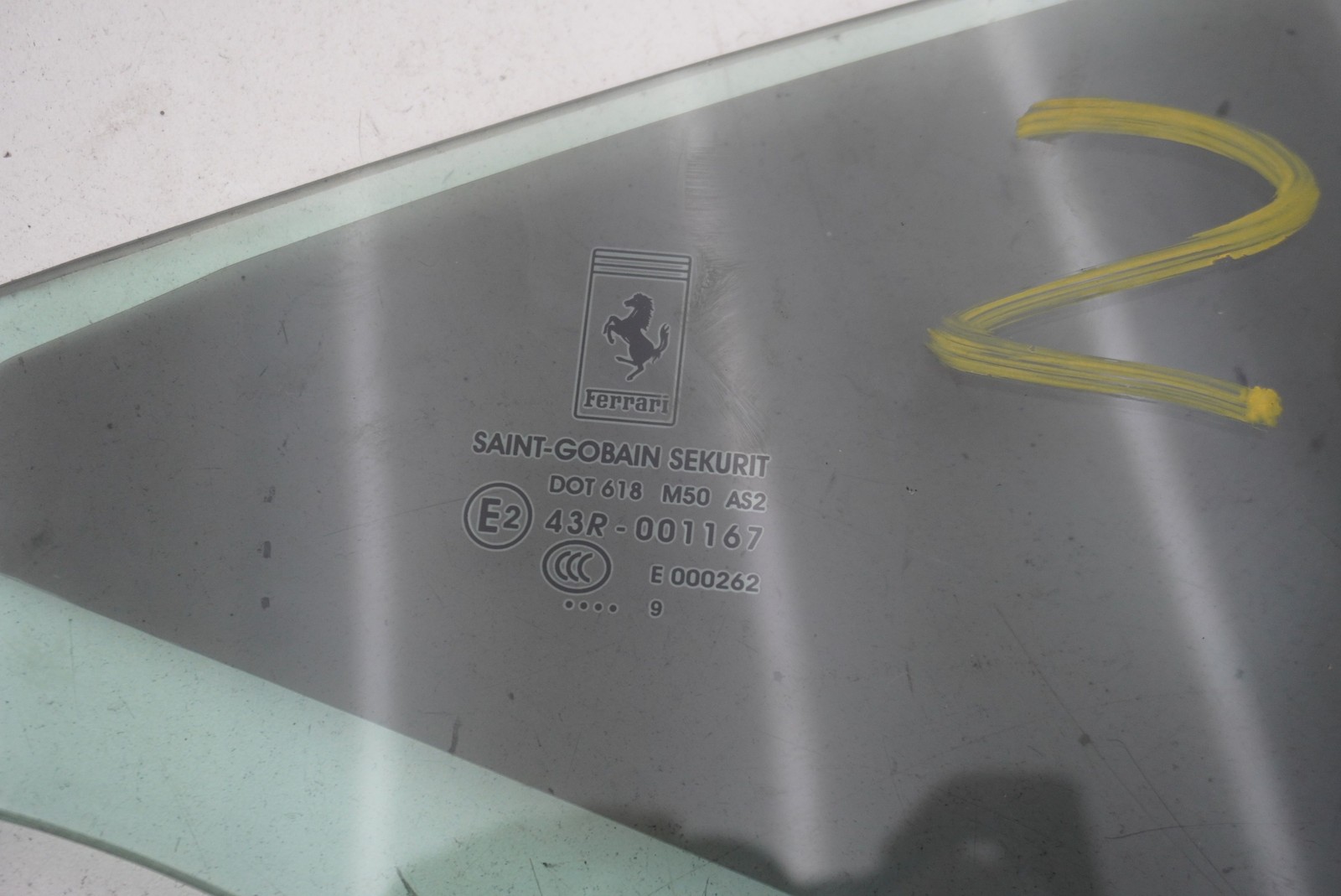 Ferrari California 2008-2014 REAR+RIGHT Quarter glass P/N 69845300