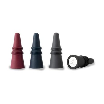 Rabbit W6121 Bottle Stoppers Set of 4, Multicolor Wine 