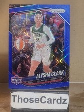 2025 Panini Prizm WNBA Blue Velocity Prizm #129 Alysha Clark