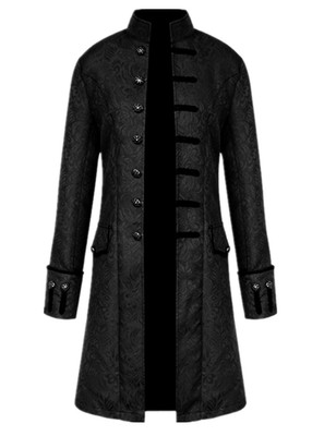 Herren Steampunk Vintage Tailcoat Jacke Gothic Victorian Frock Coat Uniform H...