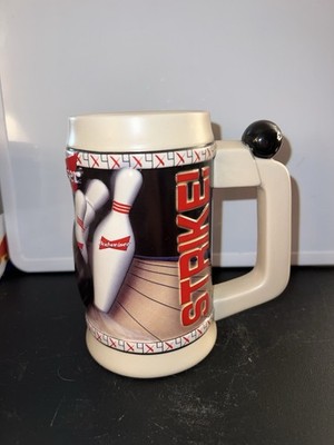 Vintage Budweiser Mug Bowling League Strike Beer Stein Collectible 1996
