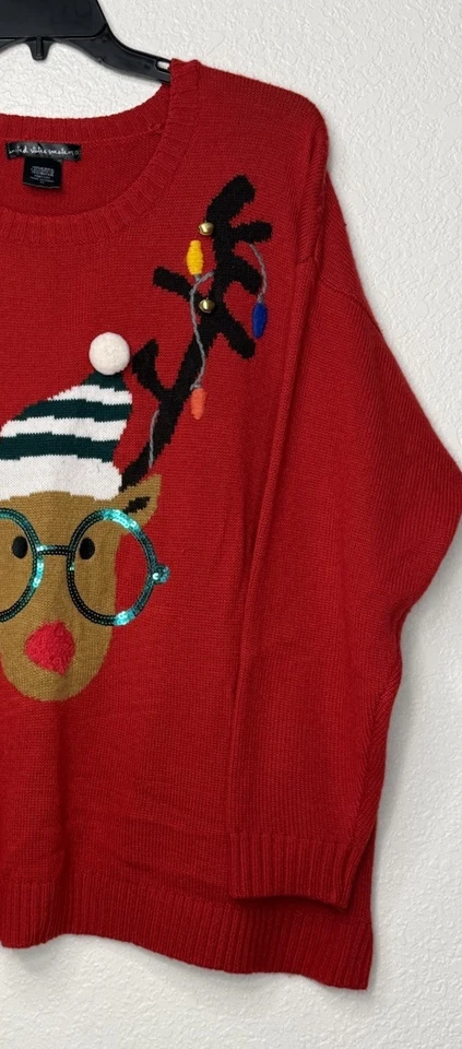 United States Sweaters Christmas Reindeer Sweater Sz 1X Jingle Bells Sound - Image 4 of 4