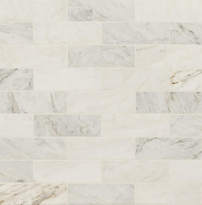 Arabescato Venato White Honed Marble Tile 4x12 for Elegant Backsplashes & Floors