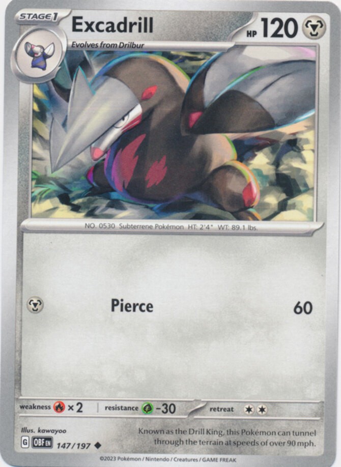 Excadrill - 147/197 - Uncommon - Near Mint